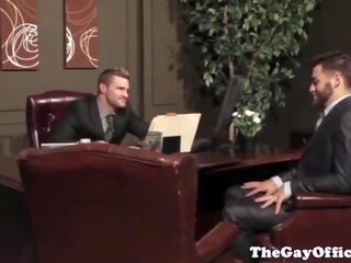 Gay officesex muscle hunks cum immediately after dirty movie